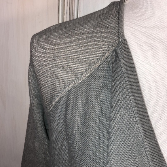 Cabi Gray Blue Long Sleeve Waterfall Cardigan Size XS - Picture 2 of 11